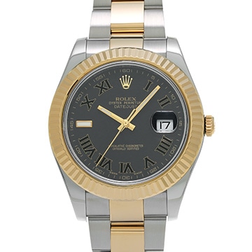 ロレックス デイトジャストII 116333 ブラック メンズ 時計 【中古】【wristwatch】