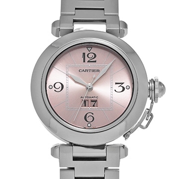 カルティエ パシャC ビッグデイト W31058M7 ピンク ユニセックス 時計 【中古】【wristwatch】