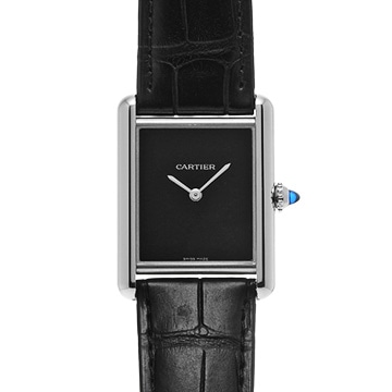 カルティエ タンク マスト ドゥ カルティエ LM WSTA0072 ブラックラッカー メンズ 時計 【中古】【wristwatch】