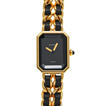 シャネル プルミエール L H0001 ブラック レディース 時計 【中古】【wristwatch】