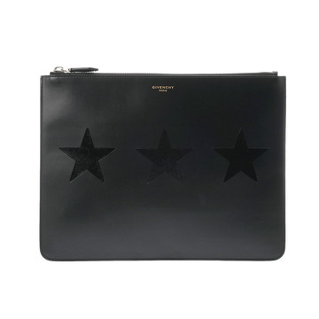 ジバンシー スター ブラック レザー メンズ バッグ 【中古】【bag】