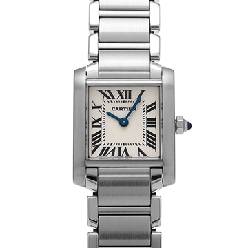 カルティエ タンクフランセーズ SM W51008Q3 シルバー レディース 時計 【中古】【wristwatch】