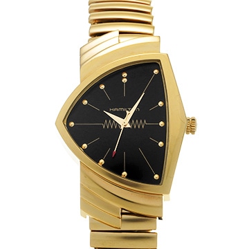 ハミルトン ベンチュラ クォーツ H24301131 ブラック メンズ 時計 【中古】【wristwatch】