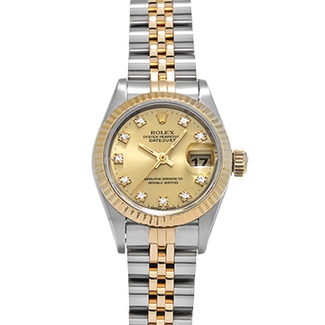 ロレックス デイトジャスト 69173G シャンパン/ダイヤモンド レディース 時計 【中古】【wristwatch】