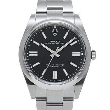 ロレックス オイスターパーペチュアル 41 124300 ブライトブラック メンズ 時計 【中古】【wristwatch】