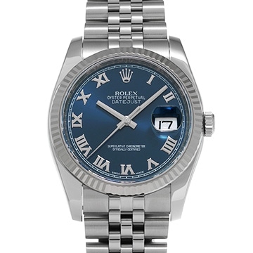 ロレックス デイトジャスト 116234 ブルー メンズ 時計 【中古】【wristwatch】