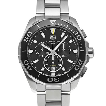 タグ ホイヤー アクアレーサー クォーツ クロノグラフ CAY111A.BA0927 ブラック メンズ 時計 【中古】【wristwatch】