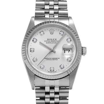 ロレックス デイトジャスト 16234G シルバー/ダイヤモンド メンズ 時計 【中古】【wristwatch】