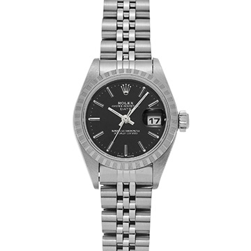 ロレックス オイスターパーペチュアル デイト 79240 ブラック レディース 時計 【中古】【wristwatch】