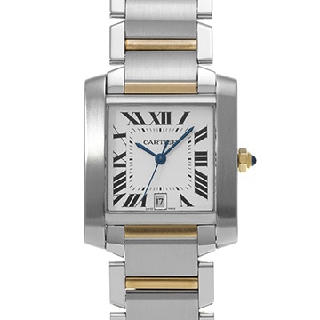 カルティエ タンク フランセーズ LM W51005Q4 シルバー メンズ 時計 【中古】【wristwatch】