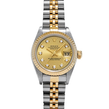 ロレックス デイトジャスト 79173G シャンパン/ダイヤモンド レディース 時計 【中古】【wristwatch】