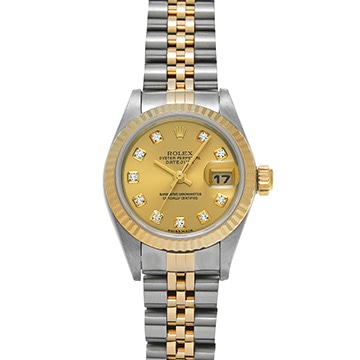 ロレックス デイトジャスト 79173G シャンパン/ダイヤモンド レディース 時計 【中古】【wristwatch】