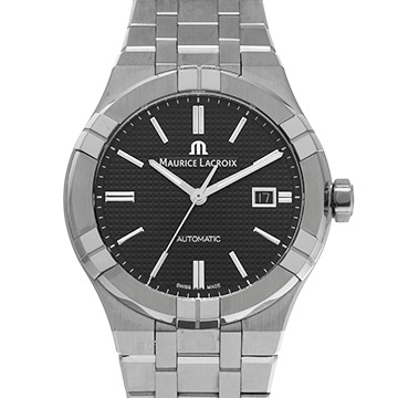 モーリス ラクロア アイコン オートマティック AI6008-SS002-330-2 ブラック メンズ 時計 【中古】【wristwatch】