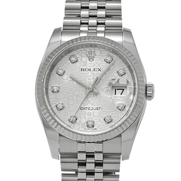 ロレックス デイトジャスト 36 116234G シルバーコンピュータ/ダイヤモンド メンズ 時計 【中古】【wristwatch】