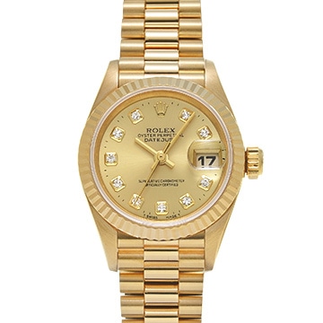 ロレックス デイトジャスト 69178G シャンパン/ダイヤモンド レディース 時計 【中古】【wristwatch】