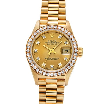 ロレックス デイトジャスト 69138G シャンパン/ダイヤモンド レディース 時計 【中古】【wristwatch】