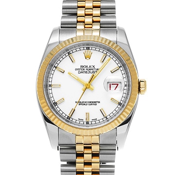 ロレックス デイトジャスト 116233 ホワイト メンズ 時計 【中古】【wristwatch】