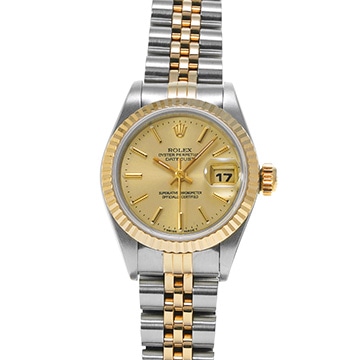 ロレックス デイトジャスト 69173 シャンパン レディース 時計 【中古】【wristwatch】