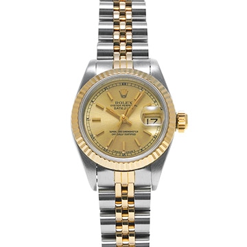 ロレックス デイトジャスト 69173 シャンパン レディース 時計 【中古】【wristwatch】
