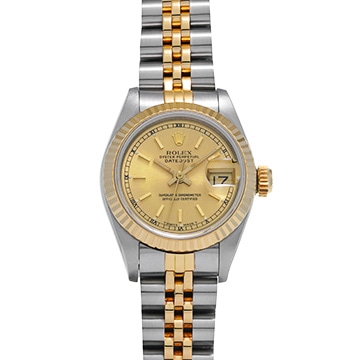 ロレックス デイトジャスト 69173 シャンパン レディース 時計 【中古】【wristwatch】