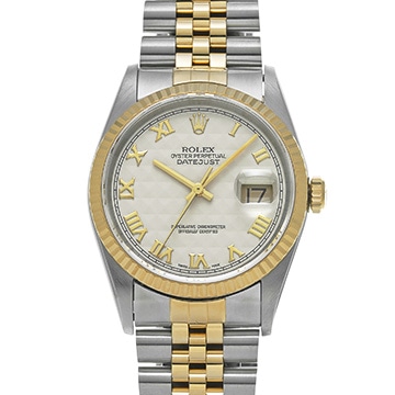 ロレックス デイトジャスト 16233 アイボリーピラミッド メンズ 時計 【中古】【wristwatch】