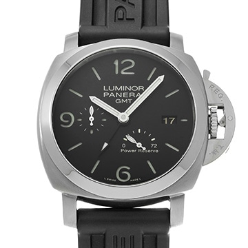 パネライ ルミノール 1950 3デイズ GMT パワーリザーブ オートマティック アッチャイオ PAM00321 ブラック メンズ 時計 【中古】【wristwatch】
