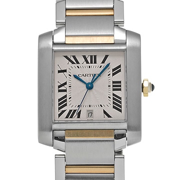 カルティエ タンク フランセーズ LM W51005Q4 シルバー メンズ 時計 【中古】【wristwatch】