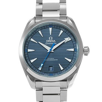 オメガ シーマスター アクアテラ コーアクシャル マスタークロノメーター 220.10.41.21.03.002 ブルー メンズ 時計 【中古】【wristwatch】
