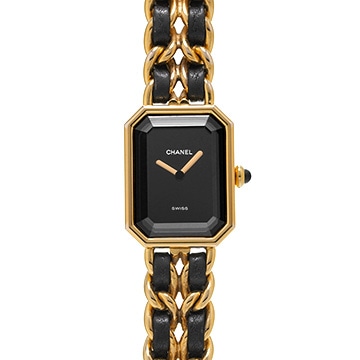 シャネル プルミエール M H0001 ブラック レディース 時計 【中古】【wristwatch】