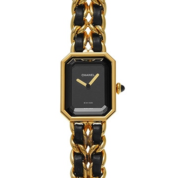 シャネル プルミエール L H0001 ブラック レディース 時計 【中古】【wristwatch】