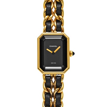 シャネル プルミエール M H0001 ブラック レディース 時計 【中古】【wristwatch】