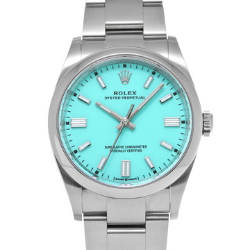 ロレックス オイスターパーペチュアル 36 126000 ターコイズブルー メンズ 時計 【中古】【wristwatch】