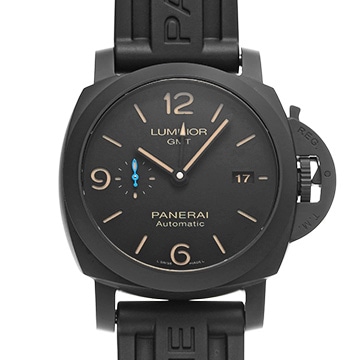 パネライ ルミノール 1950 3デイズ オートマティック GMT チェラミカ PAM01441 ブラック メンズ 時計 【中古】【wristwatch】