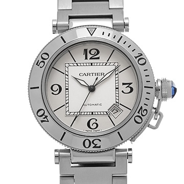 カルティエ パシャ シータイマー W31080M7 シルバー メンズ 時計 【中古】【wristwatch】