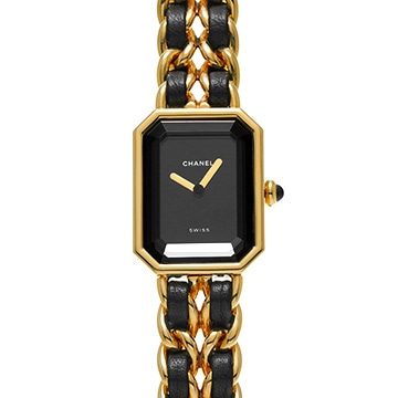 シャネル プルミエール M H0001 ブラック レディース 時計 【中古】【wristwatch】