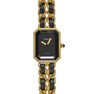 シャネル プルミエール M H0001 ブラック レディース 時計 【中古】【wristwatch】