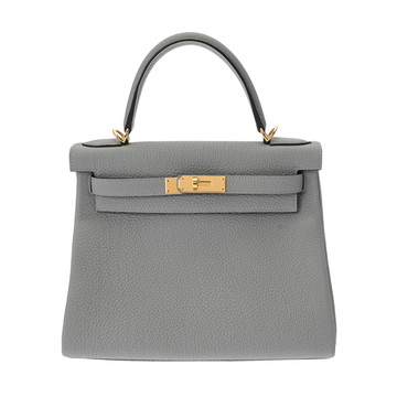 エルメス ケリー 28 内縫い ブルーグラシエ トリヨンクレマンス レディース バッグ 【未使用】【bag】