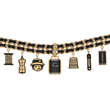 シャネル プルミエール チャーム クチュール M H9859 ブラック レディース 時計 【中古】【wristwatch】