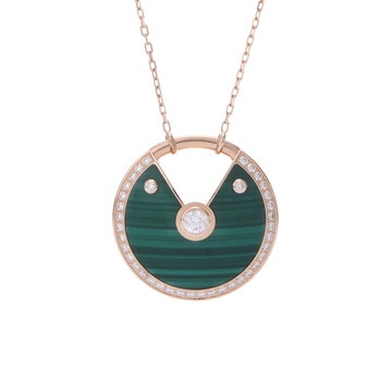 カルティエ アミュレット MM ロングネックレス ゴールド K18ピンクゴールド PG レディース ジュエリー 【中古】【jewelry】