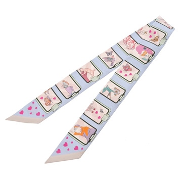 エルメス ツイリー HERMES STORY ブルー/ピンク 063875S シルク100％ レディース 【新品】【other】