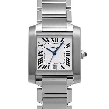 カルティエ タンク フランセーズ LM W51002Q3 シルバー メンズ 時計 【中古】【wristwatch】