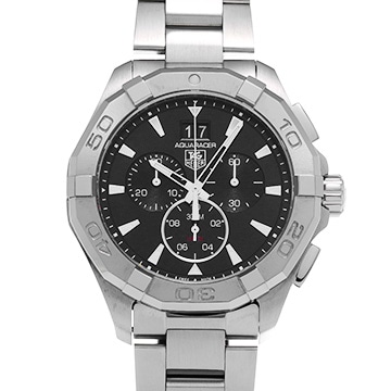 タグ ホイヤー アクアレーサー クォーツ クロノグラフ CAY1110.BA0927 ブラック メンズ 時計 【中古】【wristwatch】