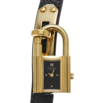 エルメス ケリーウォッチ KE1.201 ブラック レディース 時計 【中古】【wristwatch】