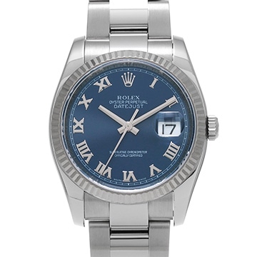 ロレックス デイトジャスト 116234 ブルー メンズ 時計 【中古】【wristwatch】