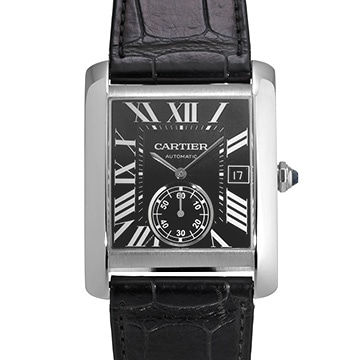 カルティエ タンク MC W5330004 ブラック メンズ 時計 【中古】【wristwatch】