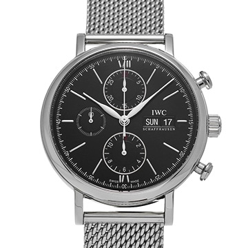 IWC ポートフィノ クロノグラフ IW391006 ブラック メンズ 時計 【中古】【wristwatch】