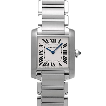 カルティエ タンクフランセーズ MM W51003Q3 シルバー レディース 時計 【中古】【wristwatch】