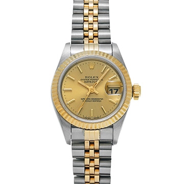 ロレックス デイトジャスト 69173 シャンパン レディース 時計 【中古】【wristwatch】