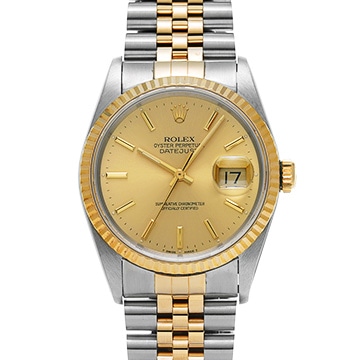ロレックス デイトジャスト 16233 シャンパン メンズ 時計 【中古】【wristwatch】