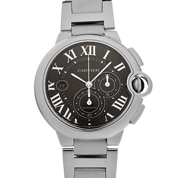 カルティエ バロンブルー クロノグラフ W6920025 ブラック メンズ 時計 【中古】【wristwatch】